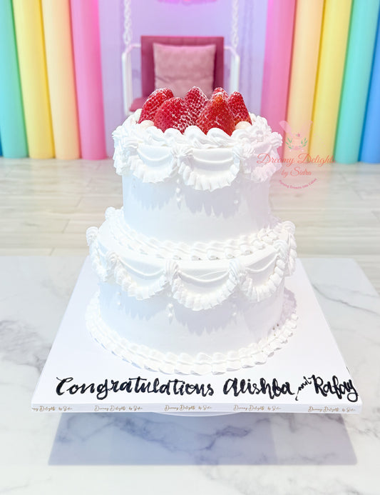 Fresh Cream and Berries Anniversary Cake