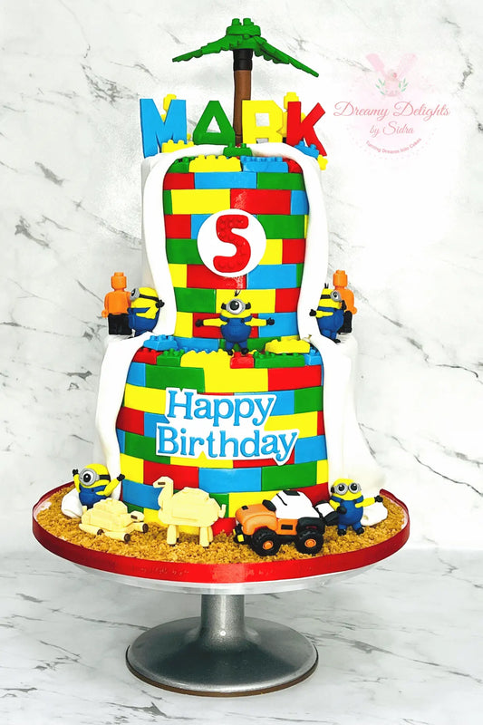 Lego Minion Cake