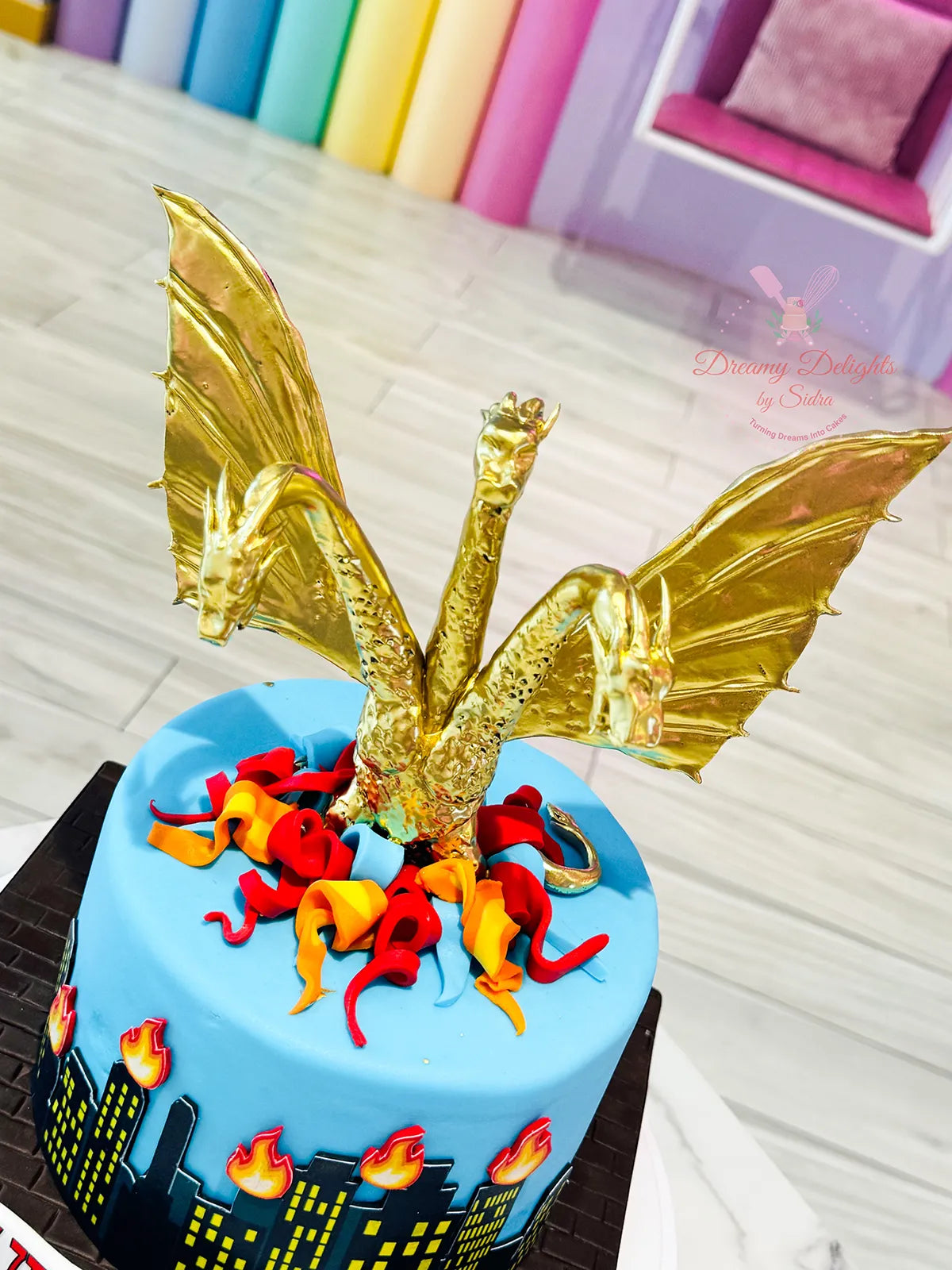 King Ghidorah Cake