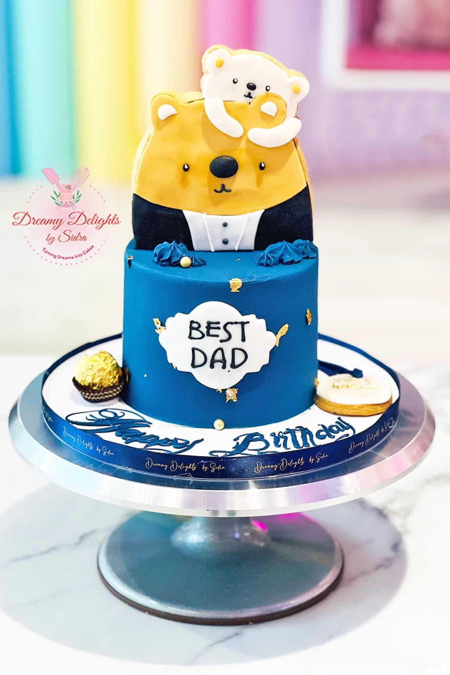 Daddy Cake Daddy Bear Cake – DreamyDelightsBySidra