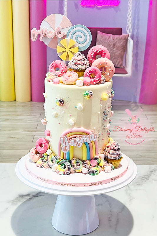 Donuts and candy Cake