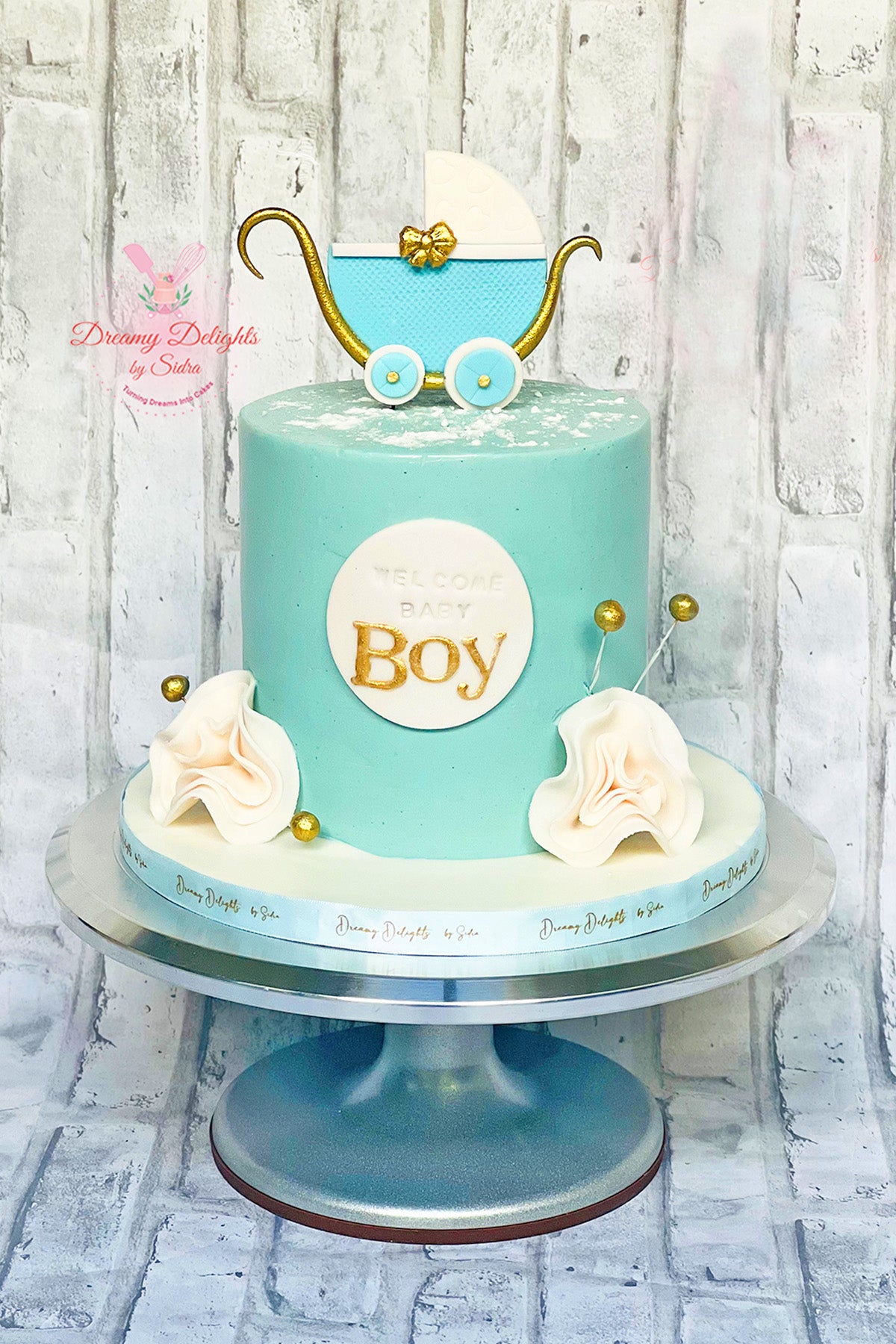 Pram Baby Boy Cake