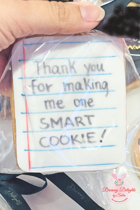 Thank you Teacher Notebook Cookies