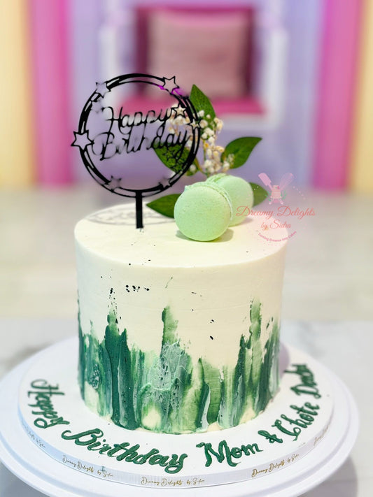 Green Macaron Cake