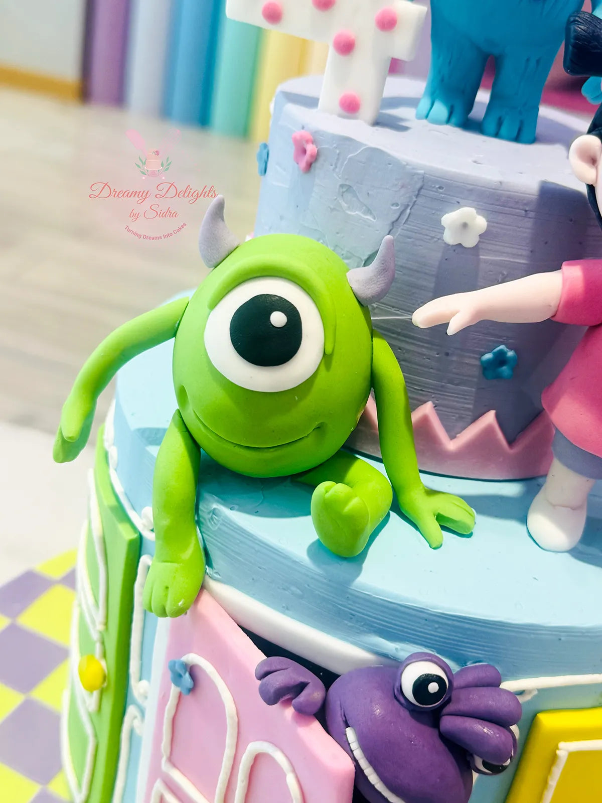 monsters inc cakes Monsters Inc Cake – DreamyDelightsBySidra