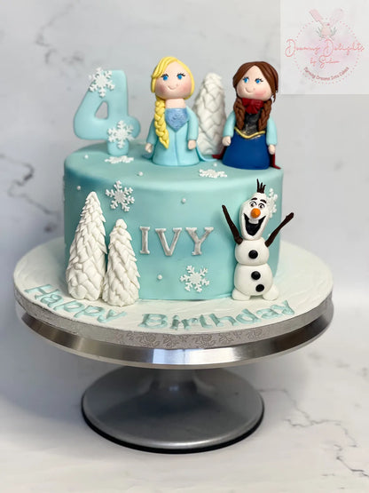 Elsa Anna cake 2