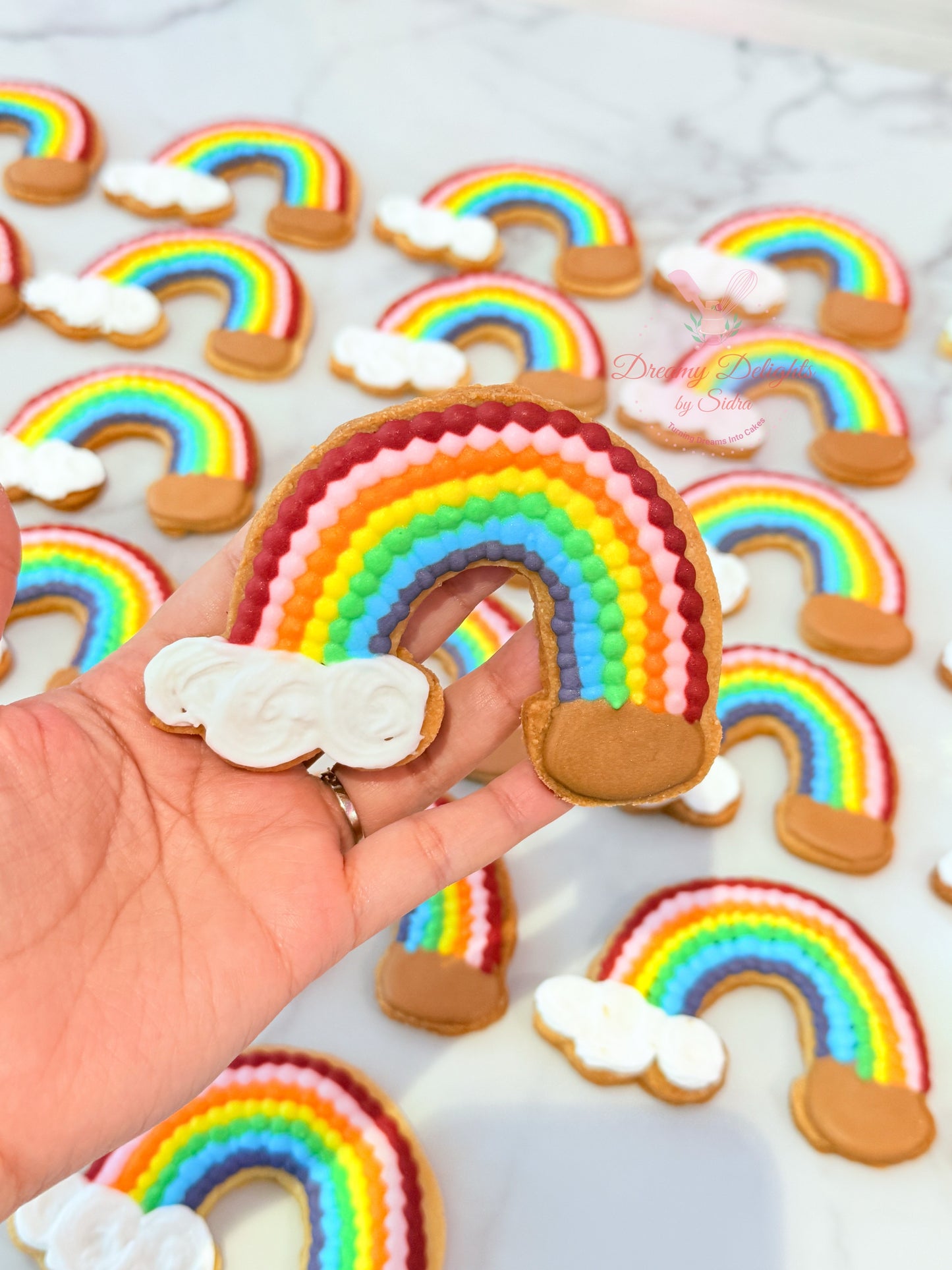 Rainbow Pot Cookies for St. Patricks Day