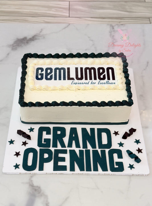 GemLumen Logo Cake
