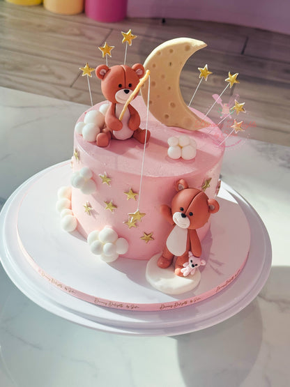 Baby Girl Teddy Cake