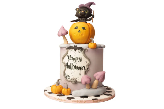 Halloween Black Cat Cake