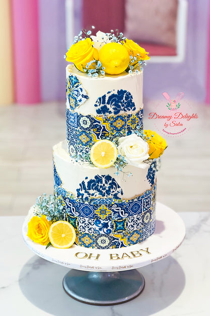 Lemon and Tiles cake