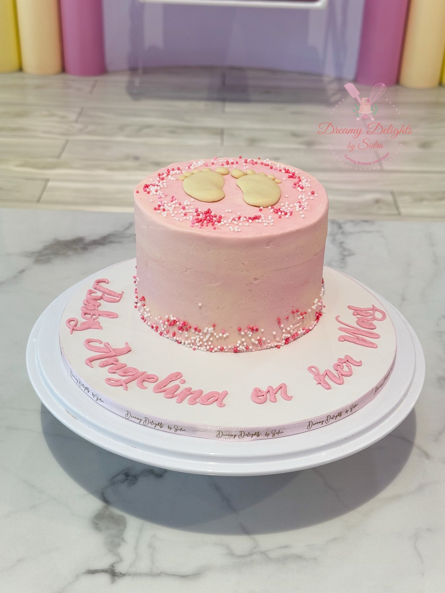 Baby Girl Feet Cake