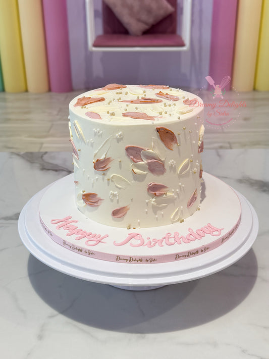Buttercream Strokes Cake