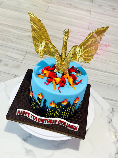 King Ghidorah Cake