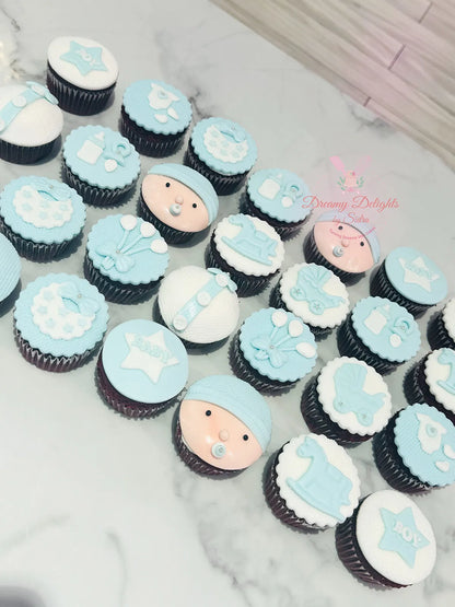 Baby Boy Cupcakes