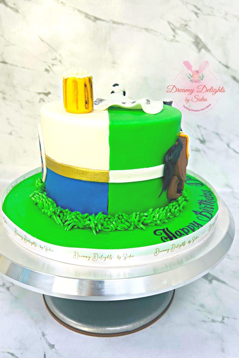 Horse and Football Cake