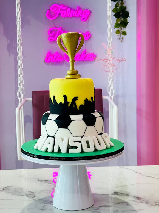 Football Cup cake