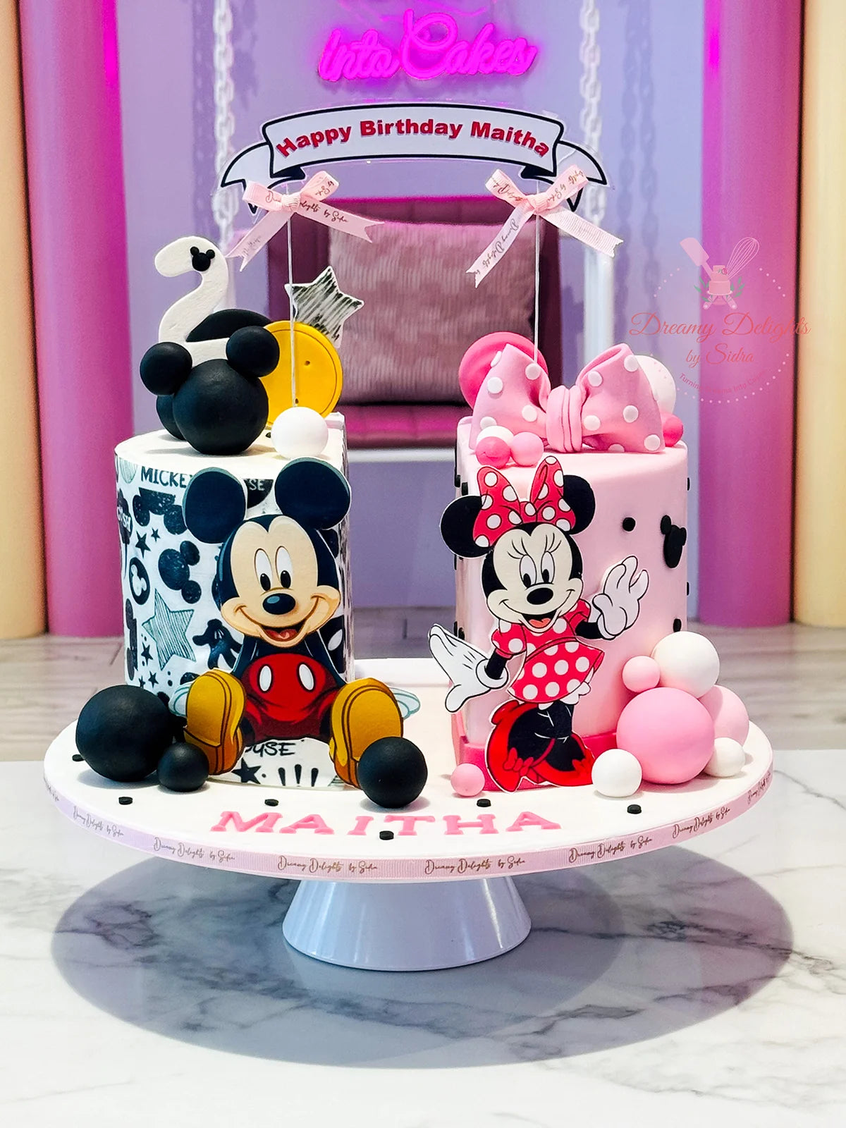 Mickey & Minnie Cake