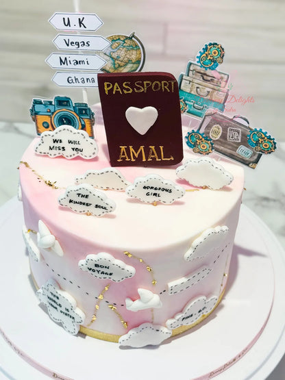 Passport Travel Cake