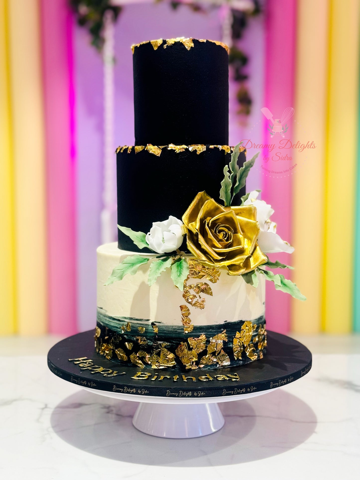 Gold Flower Cake