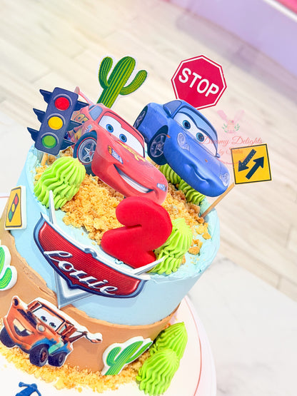 Cars Theme Cake