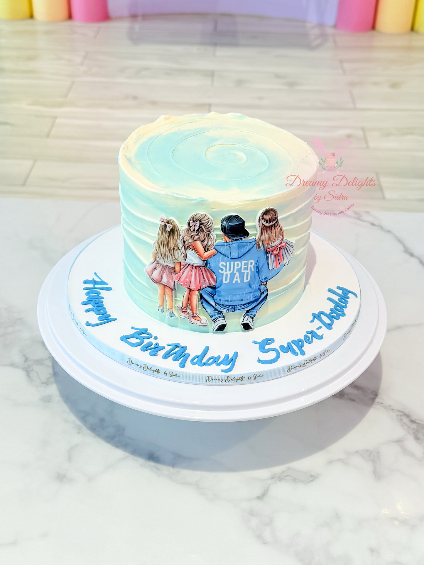 Custom Super Dad Cake