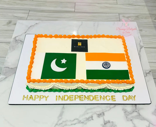 Pakistan India Independence Day Cake