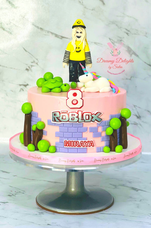 Pink Roblox Cake