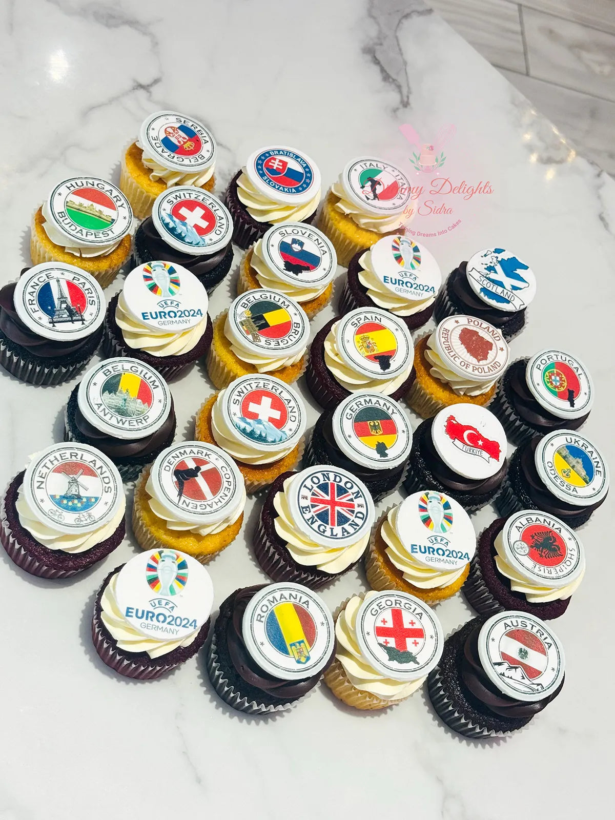 Euro 2024 Cupcakes