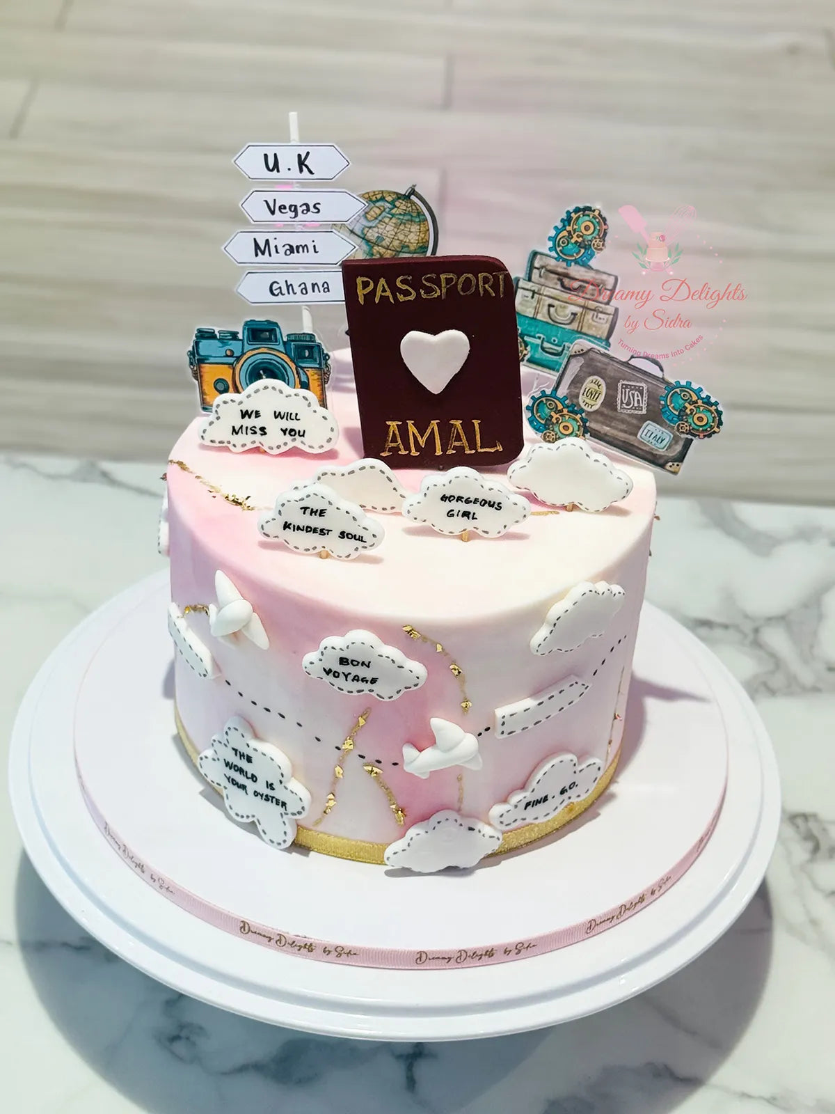 Passport Travel Cake