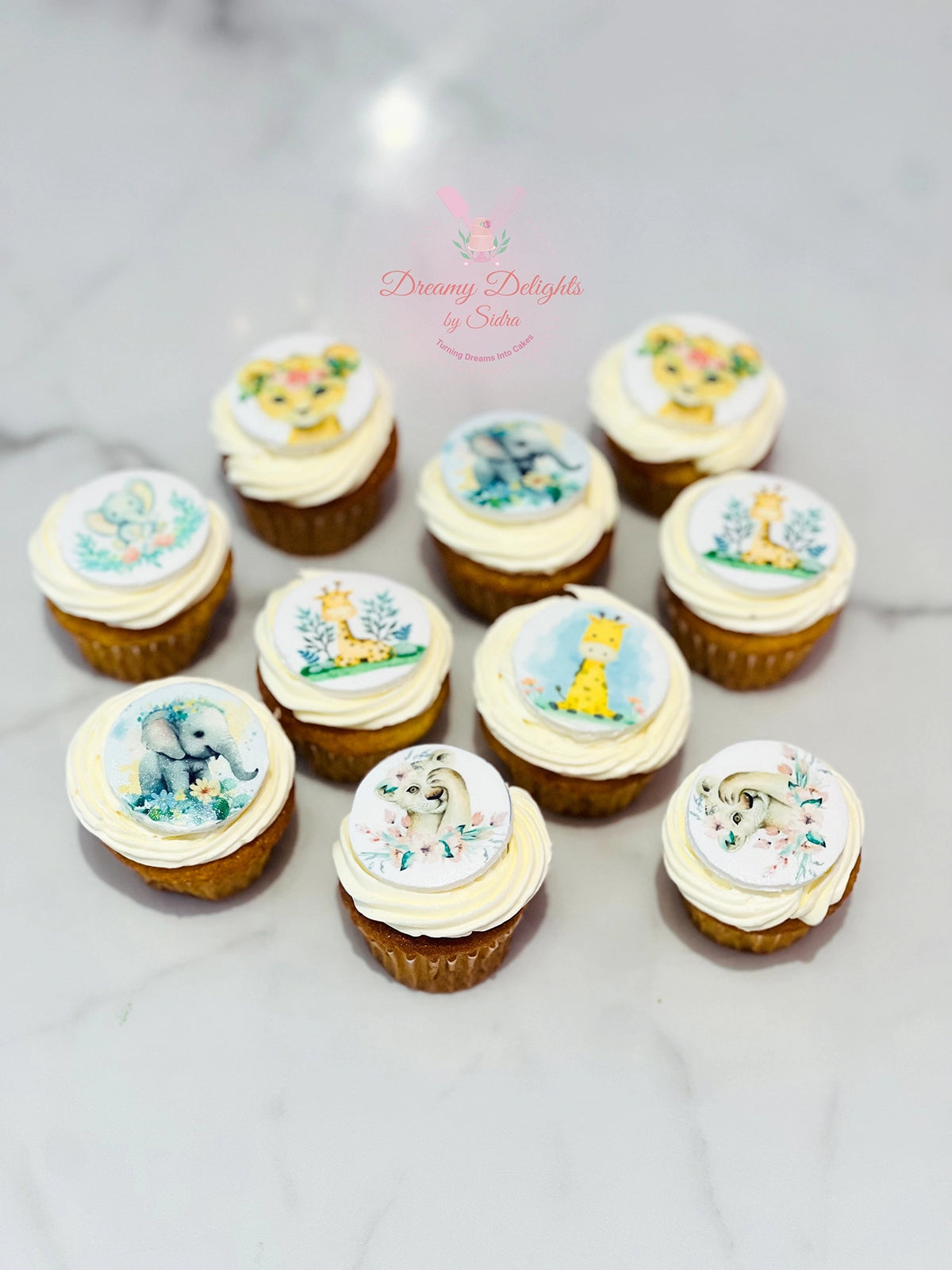 Jungle mini cupcakes