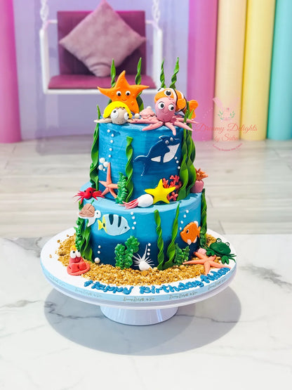 Sea Animals Cake