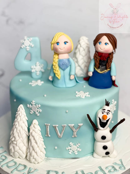 Elsa Anna cake 2