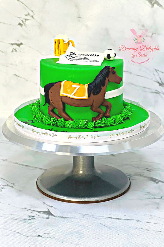 Horse and Football Cake