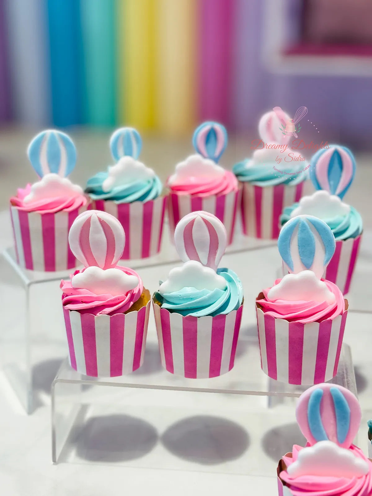 Hot air Balloon Cupcakes