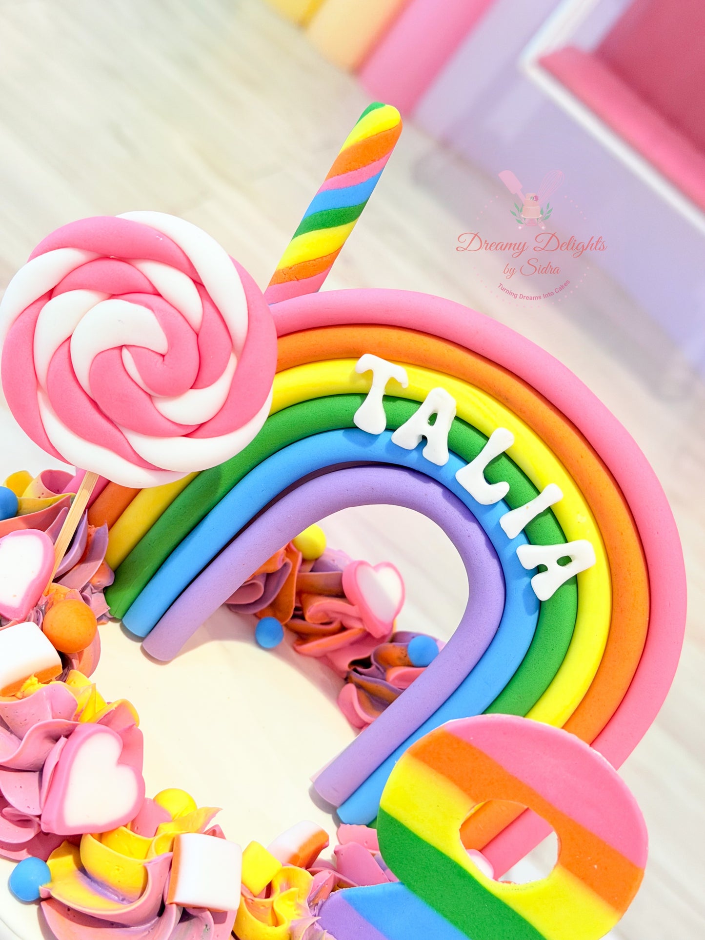 Rainbow Candyland Cake