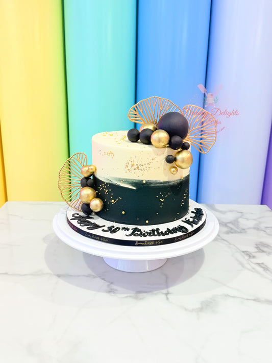 Black and Gold Cake