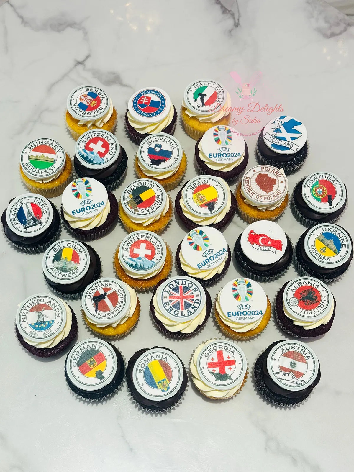 Euro 2024 Cupcakes