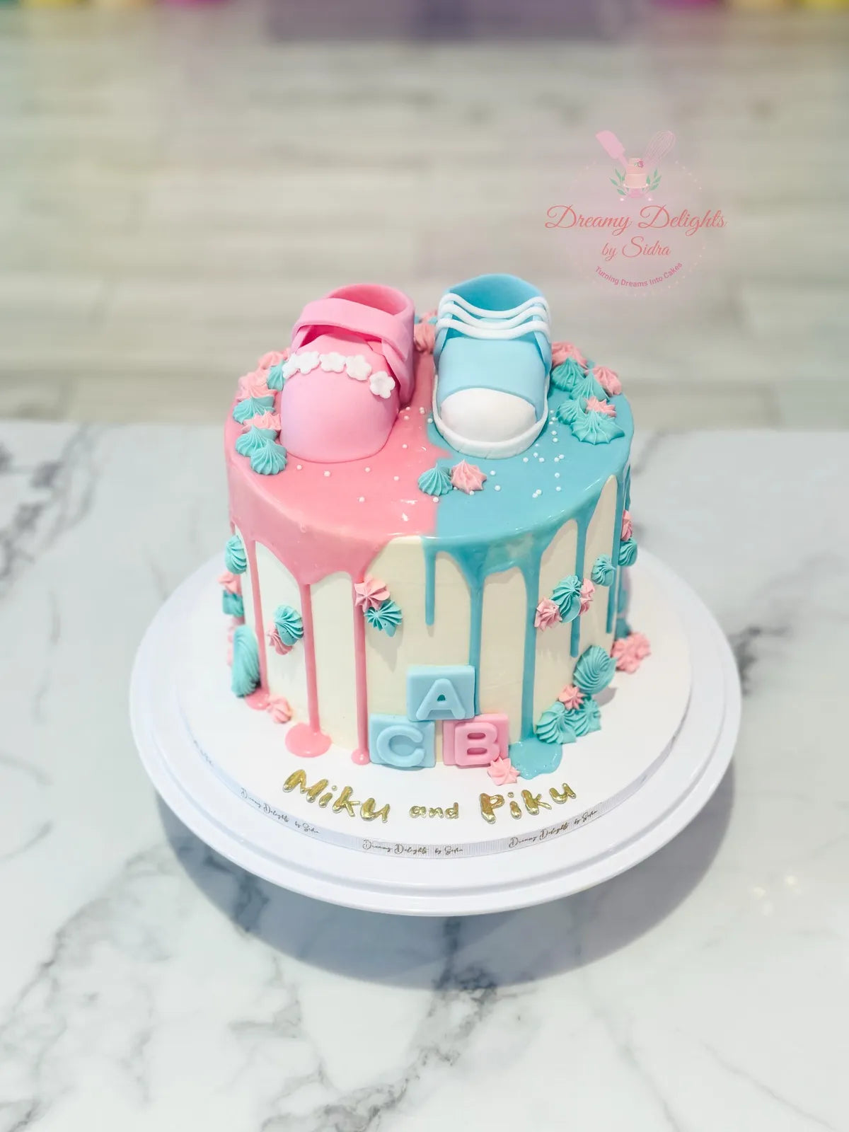 Shoe Baby Shower Cake