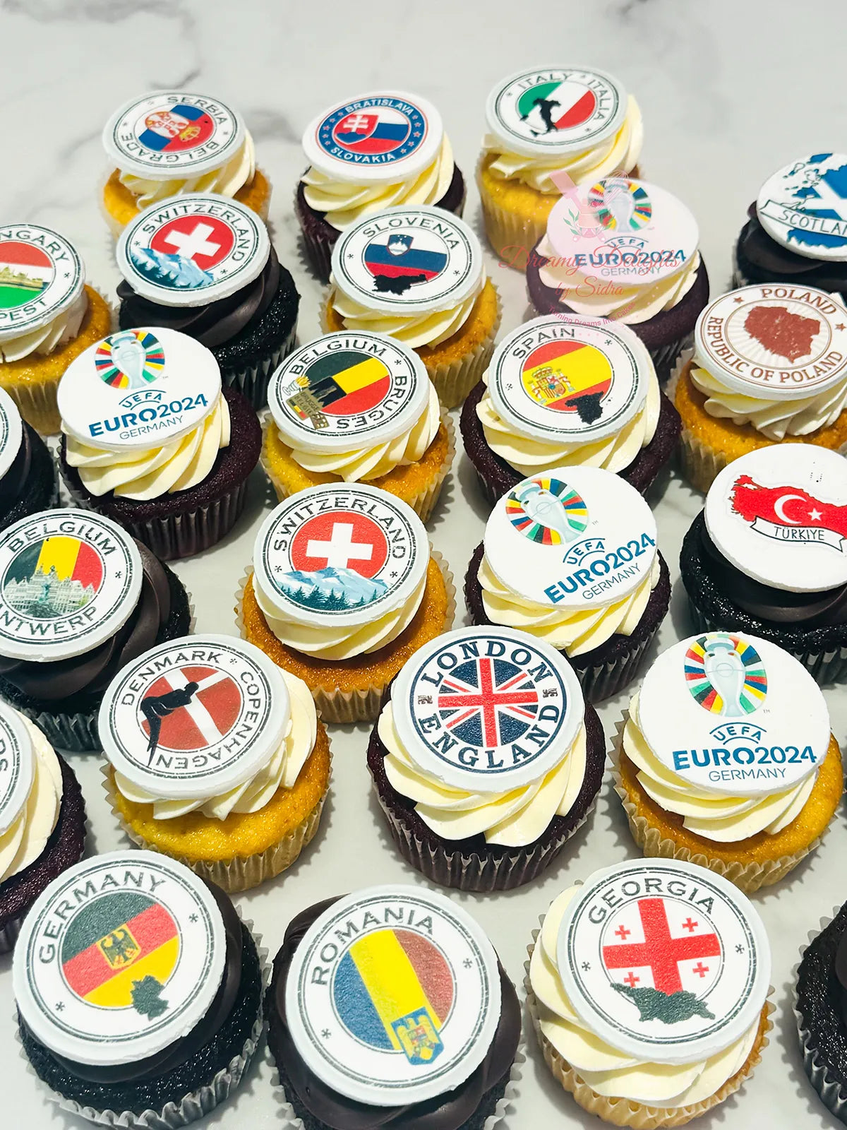 Euro 2024 Cupcakes