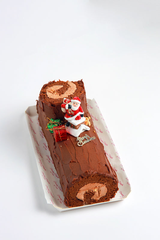 Choco Hazelnut Log Cake