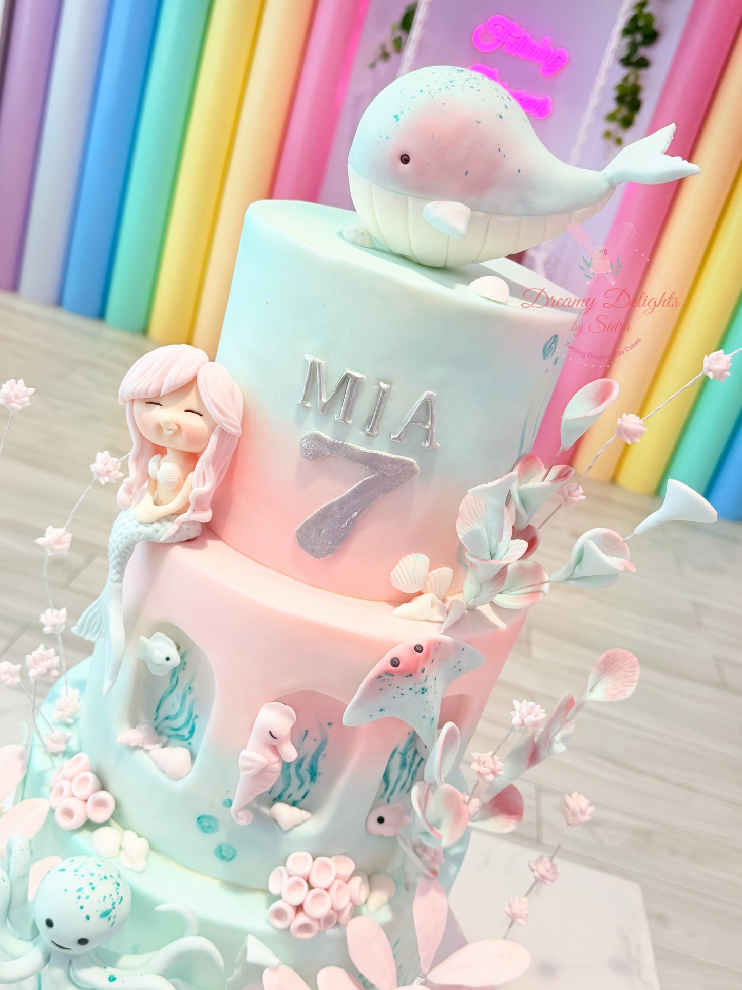 Sea Animals and Mermaid Cake