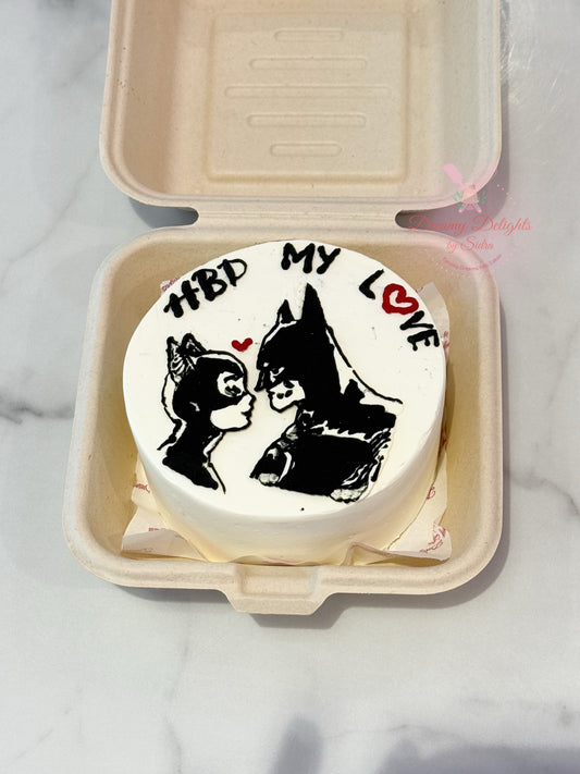 Batman & Batwoman Bento Cake