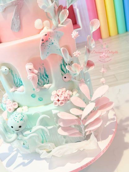 Sea Animals and Mermaid Cake