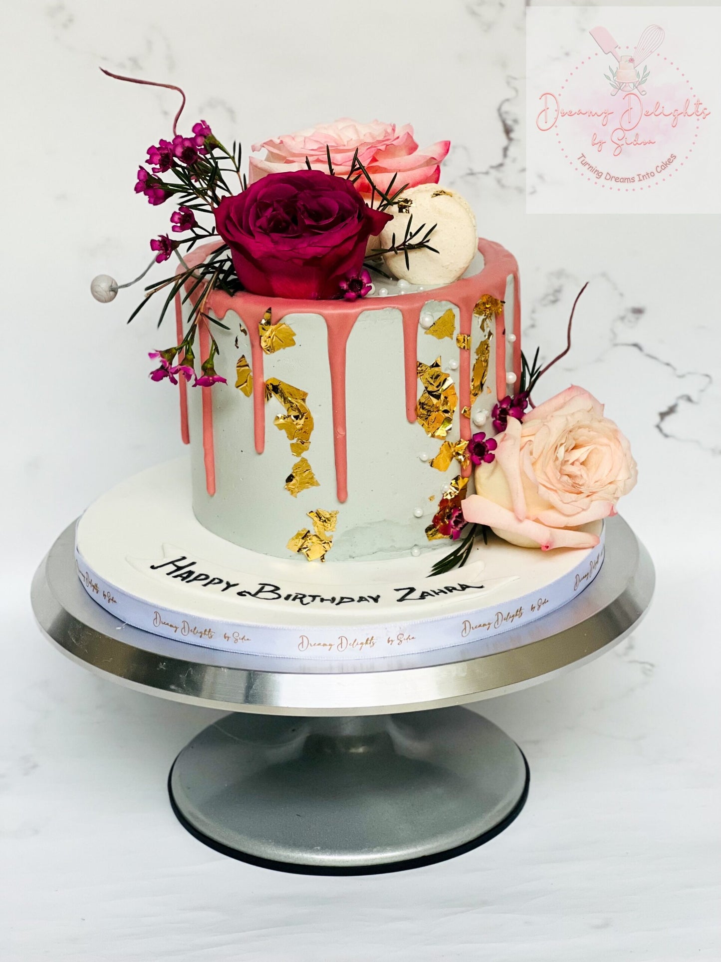 Floral Drip Cake