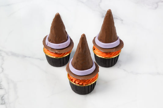 Halloween Witch Hat Surprise Cupcakes