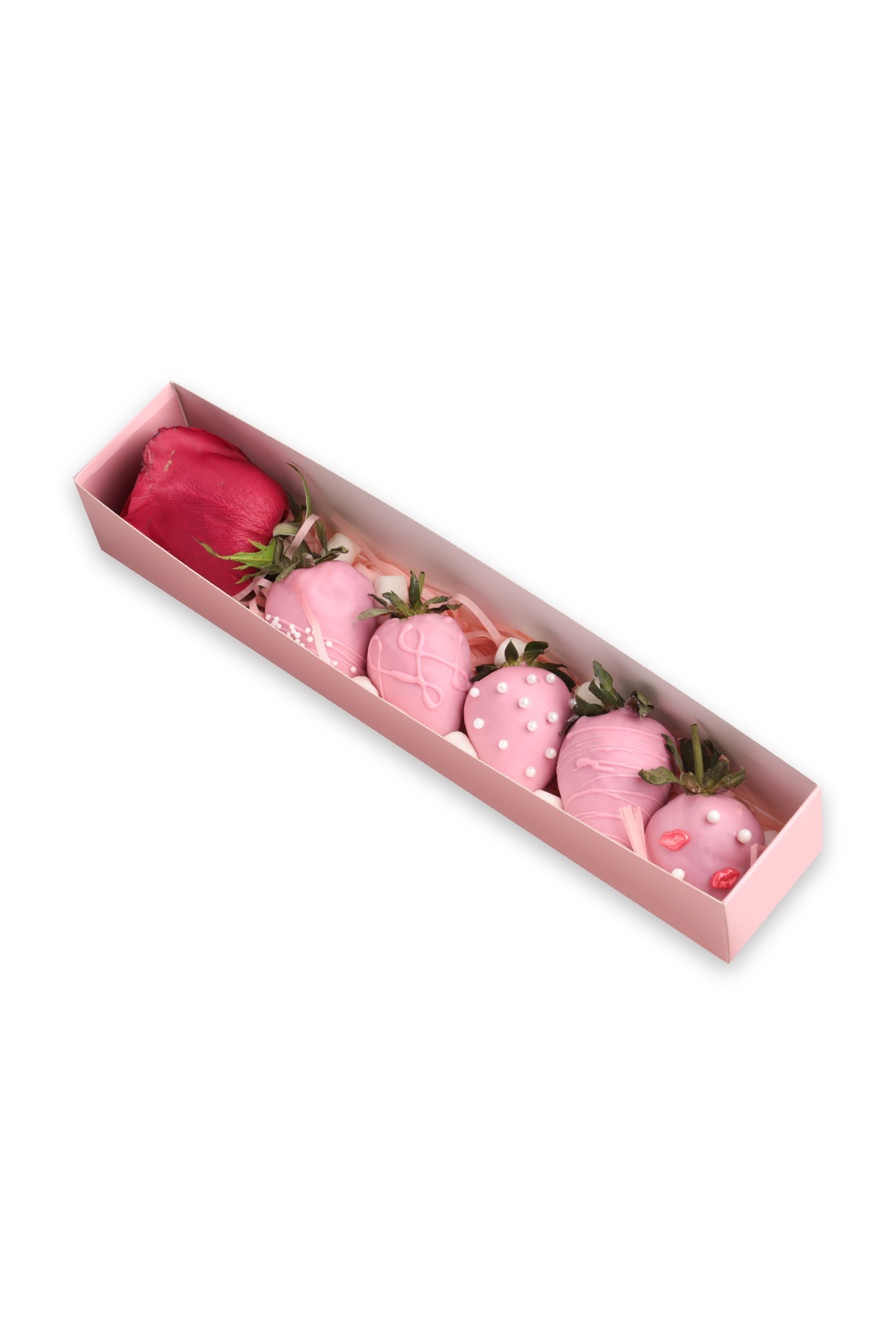 Valentine Strawberry Box with Rose