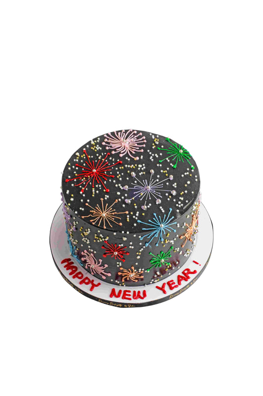 Fireworks Happy New Year Cake