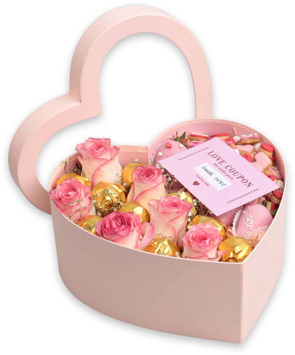 Valentine Pink Heart Box