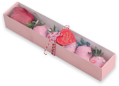 Valentine Strawberry Box with Rose